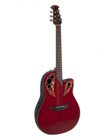 Guitarra Electroacústica Ovation Celebrity Elite Mid Cutaway Ruby Red CE44-RR-G