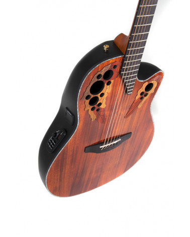 Guitarra Electroacústica Ovation Celebrity Elite Plus Mid Cutaway Figured Koa CE44P-FKOA-G