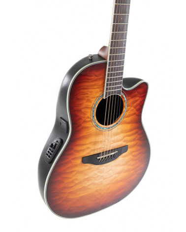 Guitarra Electroacústica Ovation Celebrity Standard Plus Mid Cutaway Cognac Burst Gloss CS24X-7C-G
