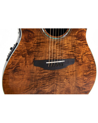 Guitarra Electroacústica Ovation Celebrity Standard Plus Mid Cutaway Nutmeg Burled Maple CS24P-NBM-G