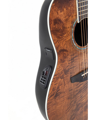 Guitarra Electroacústica Ovation Celebrity Standard Plus Mid Cutaway Nutmeg Burled Maple CS24P-NBM-G
