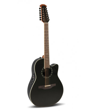 Guitarra Electroacústica De 12 Cuerdas Ovation Standard Balladeer Deep Contour Cutaway Negro 2751AX-5-G