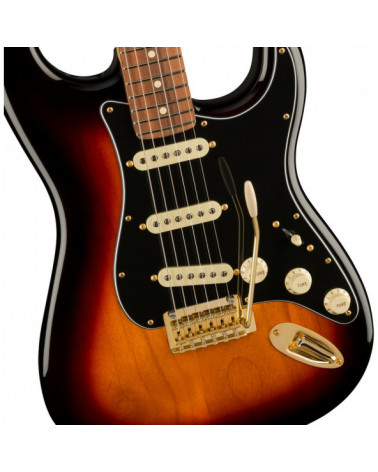 Guitarra Eléctrica Fender Limited Edition Player Stratocaster PF 3 Tone Sunburst Gold Hardware