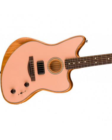 Guitarra Acústica/Eléctrica Fender Acoustasonic Player Jazzmaster Rosewood Shell Pink