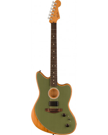 Guitarra Acústica/Eléctrica Fender Acoustasonic Player Jazzmaster Rosewood Antique Olive