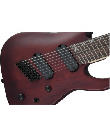 Guitarra Eléctrica De 8 Cuerdas Jackson X Series Dinky Arch Top DKAF8 MS Laurel Multi-Scale Stained Mahogany