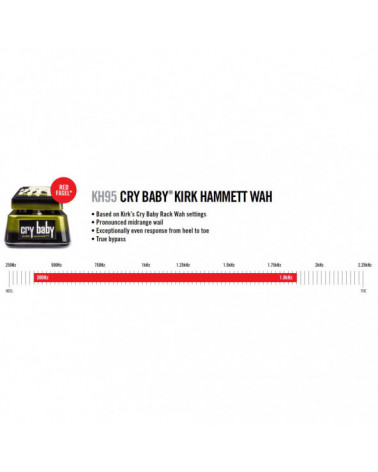 Pedal Wah-Wah Dunlop MXR KH-95 Kirk Hammett Crybaby Wah