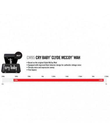 Pedal Wah-Wah Dunlop MXR CM-95 Crybaby Clyde McCoy Wah