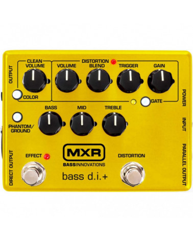 Pedal De Distorsión Para Bajo Dunlop MXR M-80Y Bass Distortion+ Special Edition