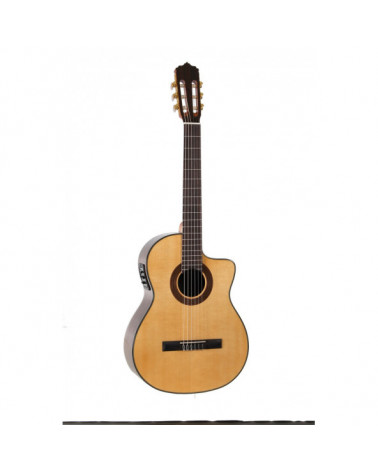 Guitarra Clásica José Gómez C40 Sapelly Modelo 2021 EQ Amplificada Cutaway