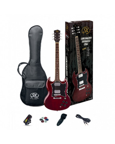 Pack De Guitarra Eléctrica SX Tipo SG SE4SKTWR Color Vino