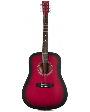 Guitarra Acústica SX SD104RDS Rojo