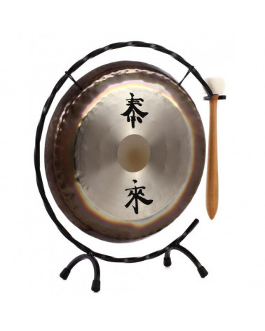 Gong Decorativo Paiste 10" Letras Chinas Con Soporte De Suelo Y Maza