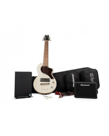 Pack Guitarra Eléctrica De Viaje Blackstar Carry On DLX WHT + Miniamplificador