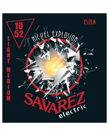 Cuerdas Para Guitarra Eléctrica Savarez Nickel Explosion Roundcore X50LM Light-Med. .010-.052