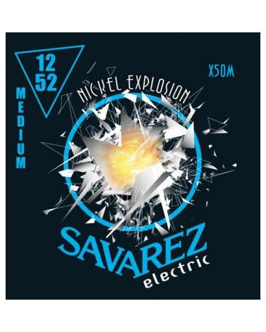 Cuerdas Para Guitarra Eléctrica Savarez Nickel Explosion Roundcore X50M Entorchado Medio G .012-.052