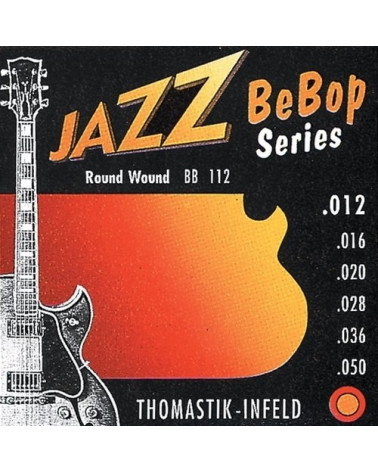 Juego De Cuerdas Para Guitarra Eléctrica Thomastik Jazz BeBop Series Nickel Round Wound BB112