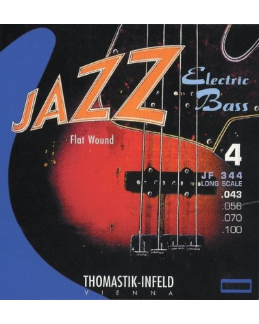Cuerdas De Bajo Eléctrico Jazz Bass Thomastik Serie Nickel Entorchado Plano Núcleo Redondo JF324 Juego 4 Cuerdas