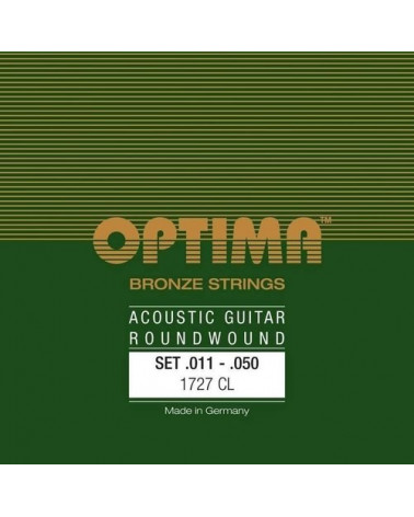 Cuerdas Para Guitarra Acústica Optima Bronze Strings 1727CL Juego Custom Light
