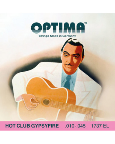 Juego De Cuerdas Para Guitarra Acústica Optima Hot Club Gypsyfire Acabado Plateado 1737EL