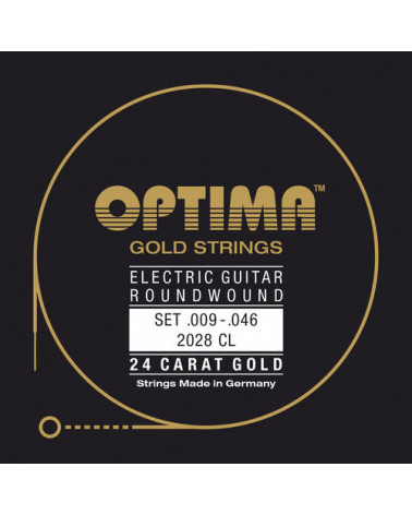 Juego De Cuerdas Para Guitarra Eléctrica Optima Gold Strings Round Wound 2028 CL
