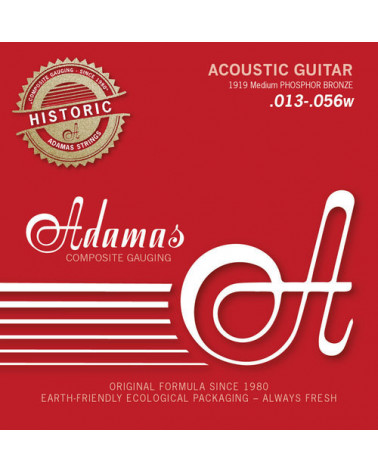 Cuerdas Para Guitarra Acústica Adamas Phosphor Bronze Reedición Histórica 1919 Medium .013-.056
