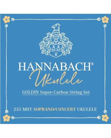 Cuerdas Para Ukelele Soprano/Concert Hannabach Goldin 235MHT 235MHT Set Soprano