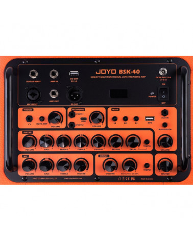 Amplificador Para Guitarra Acústica Y Joyo BSK-40-BK Multimedia Funciones Canto y Streaming Negro