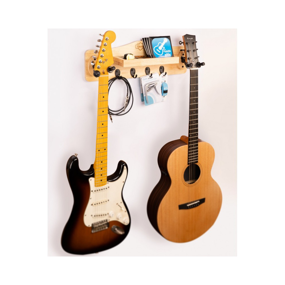 Soporte Pared Guitarra Electrica A 45 Grados - 2 Piezas