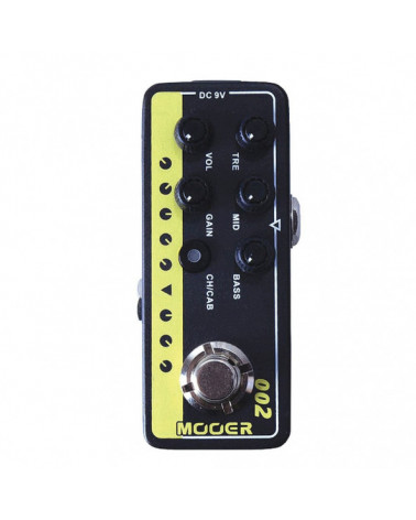 Pedal Preamplificador Para Guitarra Eléctrica Mooer 002 UK Gold 900 Micro PreAmp