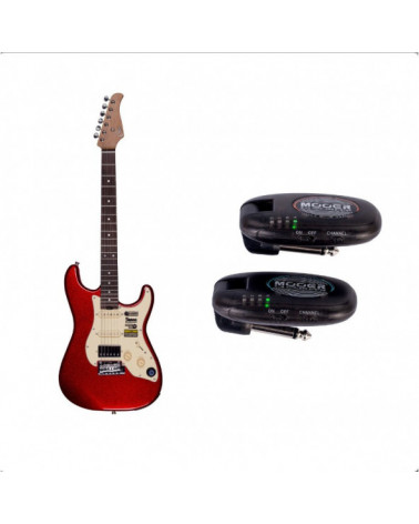 Pack De Guitarra Eléctrica Digital Mooer GTRS S800 Red Y Sistema Inalámbrico Wireless Mooer Air P10