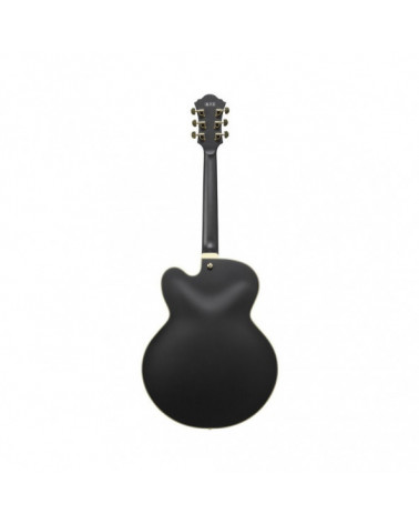 Guitarra Eléctrica De Cuerpo Hueco Ibanez AF75GBKF Black Flat