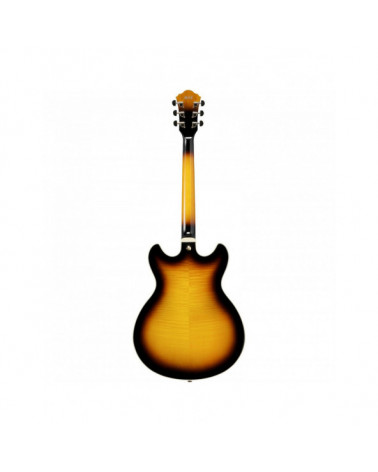 Guitarra Eléctrica De Cuerpo Hueco Ibanez AS93FMAYS Antique Yellow Sunburst