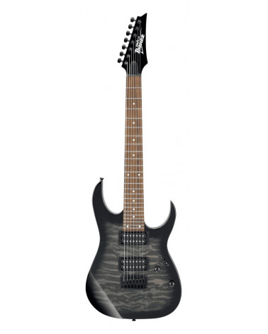 Guitarra Eléctrica De 7 Cuerdas Ibanez GRG7221QATKS Transparente Black Burst