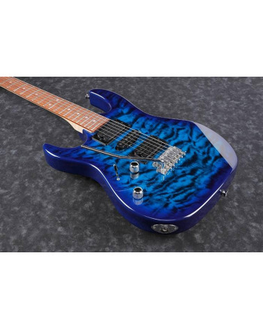 Guitarra Eléctrica Para Zurdo Ibanez GRX70QALTBB Transparent Blue Burst
