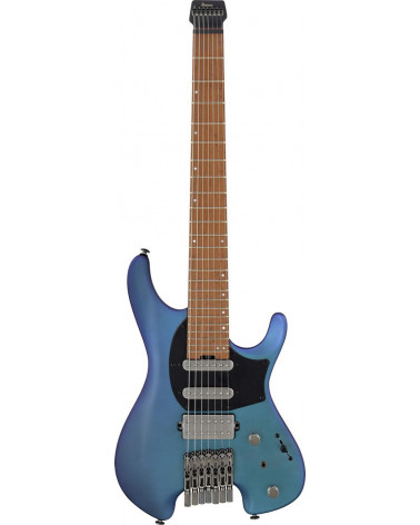 Guitarra Eléctrica Headless De 7 Cuerdas Ibanez Q547BMM Blue Chameleon Metallic Matt Con Funda