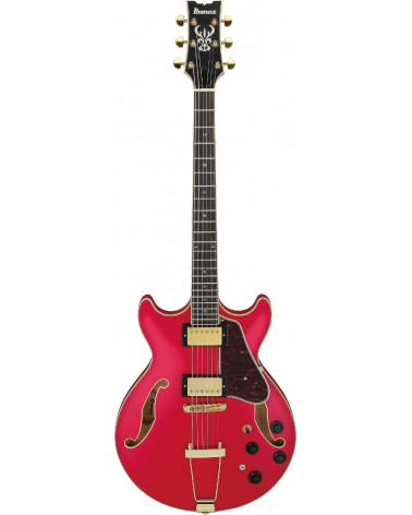 Guitarra Eléctrica De Cuerpo Hueco Ibanez AMH90CRF Cherry Red Flat