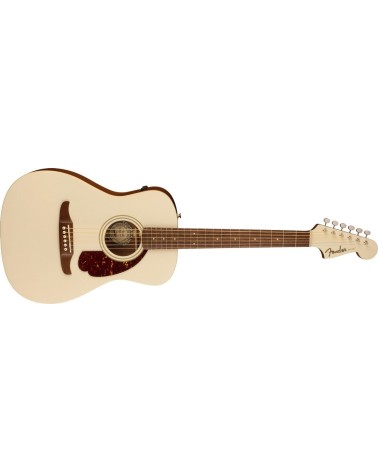 Guitarra Acústica Fender Malibu Player Tortoiseshell Pickguard Olympic White