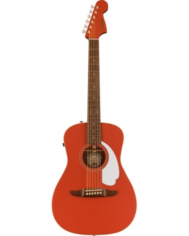 Guitarra Acústica Fender Malibu Player White Pickguard Fiesta Red