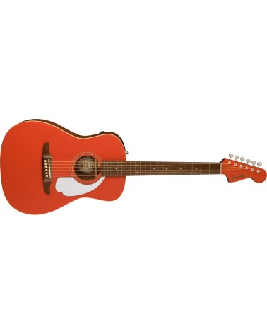 Guitarra Acústica Fender Malibu Player White Pickguard Fiesta Red