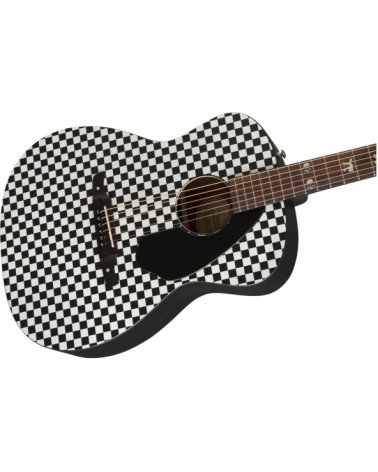 Guitarra Acústica Electrificada De Concierto Fender Tim Armstrong Signature Hellcat Checkerboard