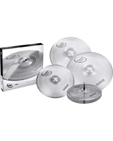Set De Platos Para Prácticas Sabian Quiet Tone Practice Cymbals Set QTPC504 20" Ride, 18" Crash, 16" Crash Y 14" Hats