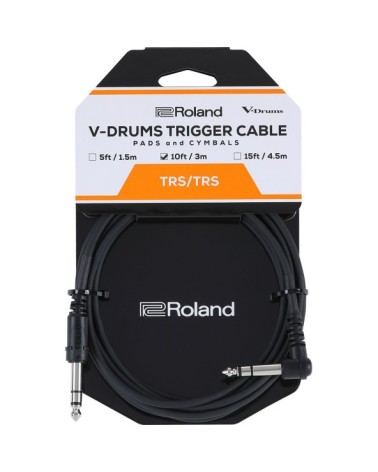 Cable De Trigger Roland PCS-10-TRA Para V-Drums 10 FT / 3 m Recto/Ángulo