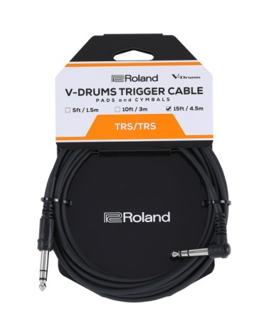 Cable De Trigger Roland PCS-15-TRA Para V-Drums 15 FT / 4,5m Recto/Ángulo