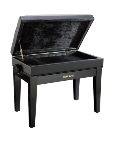 Banqueta Para Piano Roland RPB-400PE Polished Ebony Vinilo Con Compartimento