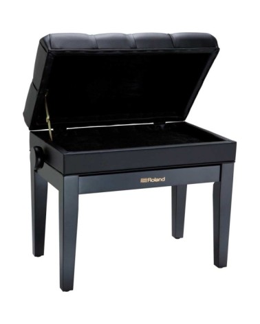 Banqueta Para Piano Roland RPB-500BK Satin Black Vinilo Con Compartimento